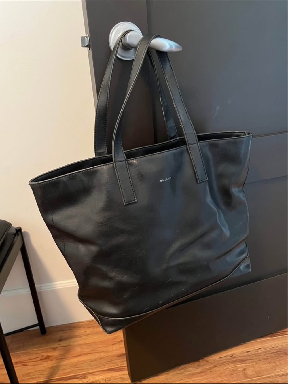 Matt & Nat Black Vegan Leather Everyday Tote
